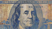 Load image into Gallery viewer, Colorful Money Wallpaper. Benjamin Franklin 100 Dollar Bill Wall Mural. #6642