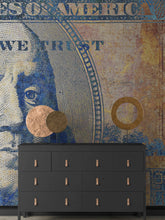Load image into Gallery viewer, Colorful Money Wallpaper. Benjamin Franklin 100 Dollar Bill Wall Mural. #6642