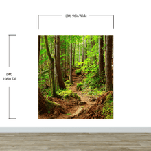 Carregar imagem no visualizador da galeria, Green Forest Woodland Wall Mural – Nature's Embrace Peel and Stick Wallpaper #6647
