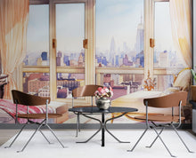 Carregar imagem no visualizador da galeria, New York City Penthouse View Wallpaper Mural. #6660