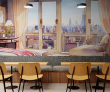 Carregar imagem no visualizador da galeria, New York City Penthouse View Wallpaper Mural. #6660