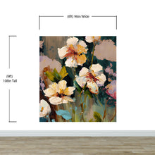 Carregar imagem no visualizador da galeria, Flower Blossoms Wallpaper. Floral Oil Painting Peel and Stick Wall Mural. #6664