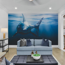 Carregar imagem no visualizador da galeria, Great White Shark Wall Mural. Peel and Stick Wallpaper. #6700