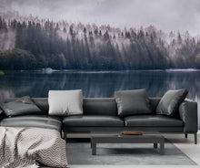 Carregar imagem no visualizador da galeria, Pine Trees Forest Lake View Wall Mural Wallpaper. #6754