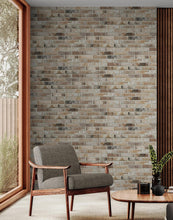 Load image into Gallery viewer, Brick Pattern Wallpaper Mural. Light Tan and Brown Color. #6801