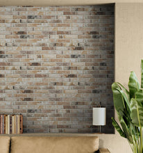 Load image into Gallery viewer, Brick Pattern Wallpaper Mural. Light Tan and Brown Color. #6801