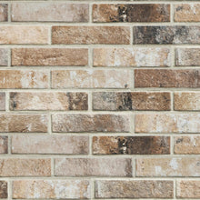 Load image into Gallery viewer, Brick Pattern Wallpaper Mural. Light Tan and Brown Color. #6801