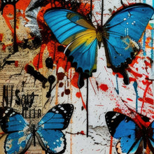 Carregar imagem no visualizador da galeria, Butterflies Graffiti Style Wallpaper Mural. #6828