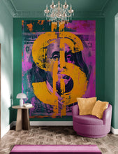 Load image into Gallery viewer, Money, Wealth, Success, Ambition Art Wall Wallpaper. Street Graffiti Art Mural. #6850