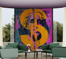 Load image into Gallery viewer, Money, Wealth, Success, Ambition Art Wall Wallpaper. Street Graffiti Art Mural. #6850