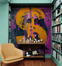 Load image into Gallery viewer, Money, Wealth, Success, Ambition Art Wall Wallpaper. Street Graffiti Art Mural. #6850