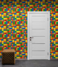 Carregar imagem no visualizador da galeria, Colorful Lego Blocks Pattern Wallaper Mural. #6856
