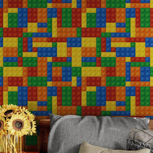 Carregar imagem no visualizador da galeria, Colorful Lego Blocks Pattern Wallaper Mural. #6856