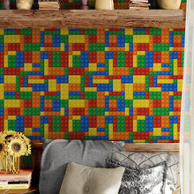 Carregar imagem no visualizador da galeria, Colorful Lego Blocks Pattern Wallaper Mural. #6856