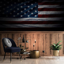 Carregar imagem no visualizador da galeria, USA Flag Waving Wallpaper Mural – Patriotic Peel and Stick American Flag. #6857