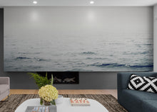 Load image into Gallery viewer, Serene Foggy Ocean Waves Wallpaper Mural. #6859