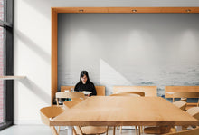 Load image into Gallery viewer, Serene Foggy Ocean Waves Wallpaper Mural. #6859