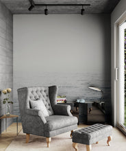 Load image into Gallery viewer, Serene Foggy Ocean Waves Wallpaper Mural. #6859