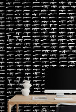Carregar imagem no visualizador da galeria, Gun Pattern Wall Mural. Urban Camo Wallpaper. #6860