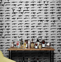 Carregar imagem no visualizador da galeria, Gun Pattern Wall Mural. Urban Camo Wallpaper. #6860