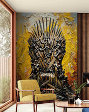 Carregar imagem no visualizador da galeria, Game of Thrones-Inspired Throne of Swords Wallpaper Mural. #6865