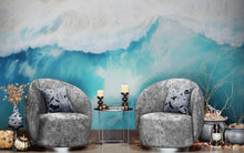 Load image into Gallery viewer, Blue Ocean Wave Wall Mural. #6869