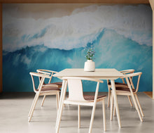 Load image into Gallery viewer, Blue Ocean Wave Wall Mural. #6869