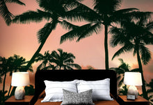 Carregar imagem no visualizador da galeria, Sunset Wallpaper Mural. Palm Trees Tropical Vibe. #6871