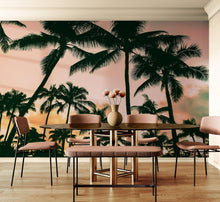 Carregar imagem no visualizador da galeria, Sunset Wallpaper Mural. Palm Trees Tropical Vibe. #6871