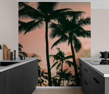 Carregar imagem no visualizador da galeria, Sunset Wallpaper Mural. Palm Trees Tropical Vibe. #6871