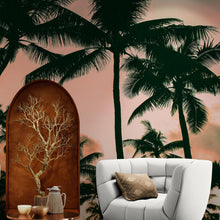 Carregar imagem no visualizador da galeria, Sunset Wallpaper Mural. Palm Trees Tropical Vibe. #6871