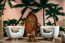 Carregar imagem no visualizador da galeria, Sunset Wallpaper Mural. Palm Trees Tropical Vibe. #6871