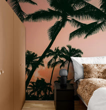 Carregar imagem no visualizador da galeria, Sunset Wallpaper Mural. Palm Trees Tropical Vibe. #6871