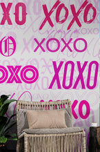 Load image into Gallery viewer, Pink XOXO Wallpaper Mural – Stylish Chic Glamour Girl’s Room Decor. #6899