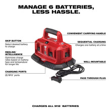 Load image into Gallery viewer, Milwaukee 48-59-1806 M18™ Six-Pack Sequential Charger