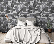 Load image into Gallery viewer, Bape Camo Wallpaper Mural. Grey Camo Streetwear Hype Beast Aesthetics. #6901