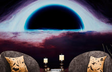 Load image into Gallery viewer, Black Hole Wall Mural – Interstellar Space Sci-Fi Wallpaper. #6919