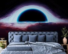 Load image into Gallery viewer, Black Hole Wall Mural – Interstellar Space Sci-Fi Wallpaper. #6919