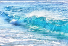 Carregar imagem no visualizador da galeria, Turquoise Ocean Wave Wallpaper. Surf Ocean Wave Wall Mural. #6924