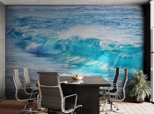 Carregar imagem no visualizador da galeria, Turquoise Ocean Wave Wallpaper. Surf Ocean Wave Wall Mural. #6924