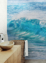 Carregar imagem no visualizador da galeria, Turquoise Ocean Wave Wallpaper. Surf Ocean Wave Wall Mural. #6924