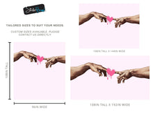 Carregar imagem no visualizador da galeria, Pink Wallpaper Mural. Creation of Adam Wall Mural. Michelangelo Sistine Chapel. #6931