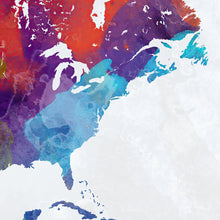 Carregar imagem no visualizador da galeria, World Map Watercolor Wallpaper – Color Splash Wall Mural. #6947