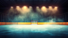 Carregar imagem no visualizador da galeria, Hockey Rink Wallpaper Mural. Sports Theme Decor. #6958