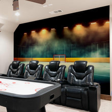Carregar imagem no visualizador da galeria, Hockey Rink Wallpaper Mural. Sports Theme Decor. #6958