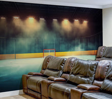 Carregar imagem no visualizador da galeria, Hockey Rink Wallpaper Mural. Sports Theme Decor. #6958