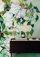 Carregar imagem no visualizador da galeria, Vincent Van Gogh White Flowers in Vase Wall Mural. #6960