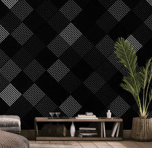 Carregar imagem no visualizador da galeria, Modern Black and White Polka Dot Peel and Stick Wall Mural. #6964