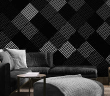 Carregar imagem no visualizador da galeria, Modern Black and White Polka Dot Peel and Stick Wall Mural. #6964