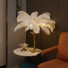 Load image into Gallery viewer, Ostrich Feather Table Lamp
